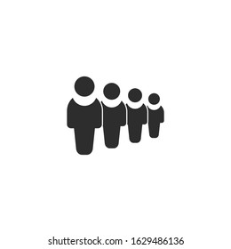 People group Icon vector sign isolated for graphic and web design. People symbol template color editable on white background.