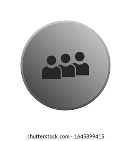 Signo vectorial de icono de grupo de personas aislado para diseño gráfico y web. Color de plantilla de símbolos de grupo de personas editable en fondo blanco.