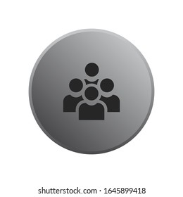 Signo vectorial de icono de grupo de personas aislado para diseño gráfico y web. Color de plantilla de símbolos de grupo de personas editable en fondo blanco.