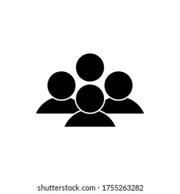 People Group Icon Vector in Trendy Style auf weißem Hintergrund. Symbol-Illustration für Teamwork