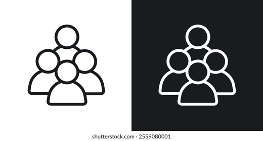 People group icons. vector set in black colors