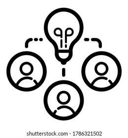 People Group Idea Flat Icon Isolated On White Background