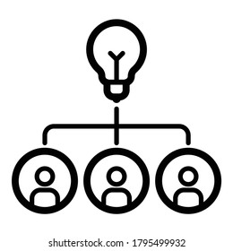 Idea de grupo de personas Icono plano aislado en fondo blanco