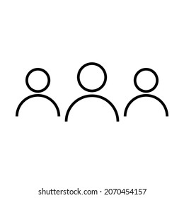 People group line icon for apps and web sites