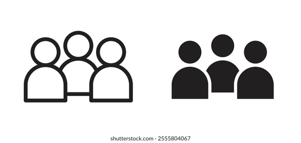 People group liner icon vector set.