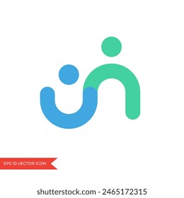 Logotipo del grupo Personas. Firma del equipo de negocios. Icono colorido de comunicación o conexión