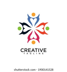 people group logo. creative design vector 