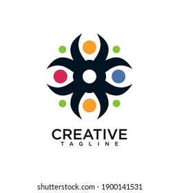 logotipo de grupo de personas. vector de diseño creativo 