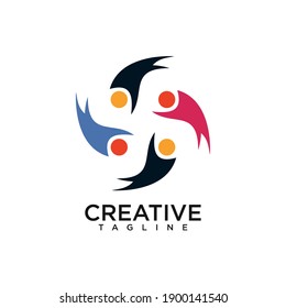 people group logo. creative design vector 