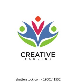 people group logo. creative design vector 