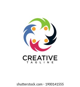 People group logo . creative design vector 