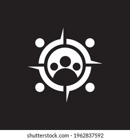 people group logo  icon design Royalty Free Vector Image