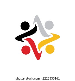 people group logo icon template