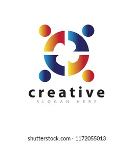 People group logo icon vector template