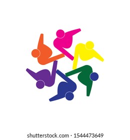 people group logo stok illustration