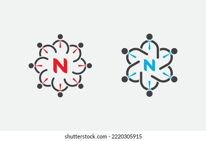 People Group Meeting Logo Set Concept symbol icon sign Element Design. Unity, Teamwork, Community Logotype. Vector illustration template