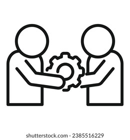 People group motivation icon outline vector. People challenge. Realization success