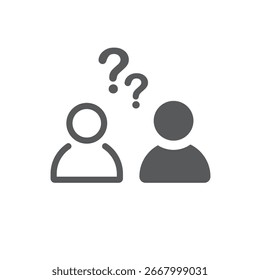 People group and question mark. 