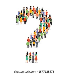 People group question shape crowd. People question silhouette person.