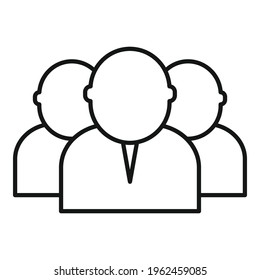 People group rights icon. Outline People group rights vector icon for web design isolated on white background
