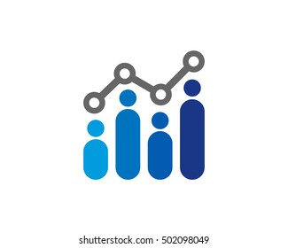 People Group Statistic Logo Design Template