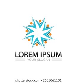grupo de pessoas equipe e comunidade abstrato logotipo símbolo com silhueta de pessoa para tecnologia ou tema de negócios