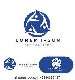 People group ,team friends logo vector