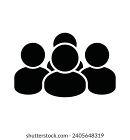 People, group, team   icon vector design template illustration in trendy flat style to suit your web design