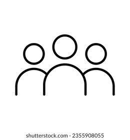 People, group, team line icon, vector sign, linear illustration on white background..eps