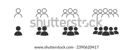 People group and team. Persons symbol infographics icon. Set user button. Isolated vector