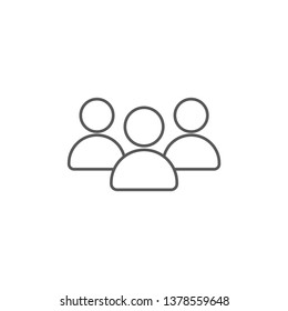 Personas, grupo o icono de Vector de equipo aislado en blanco