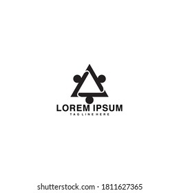 People Group Teaming Logo. Vektorgrafik-Design-Illustration
