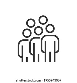 Teamwork-Icon-Linie für Menschen