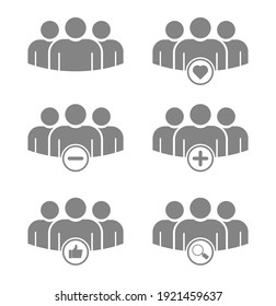 People Group Teamwork Icon Set