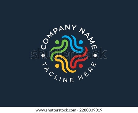 People Group Teamwork Logo Concept sign icon symbol Design Element. Human, Team, Medical, Health Care Logotype. Vector illustration template