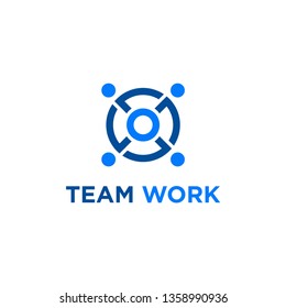 People Group Teamwork Logo Design Vector Stock Vector (Royalty Free ...