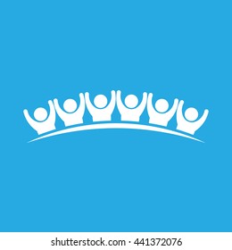  People Group Teamwork Logo. Vector graphic design illustration