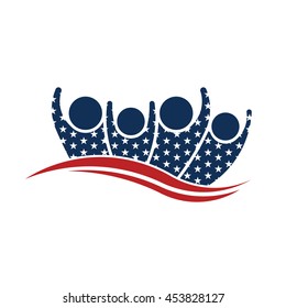  People Group Teamwork Logo. Vector graphic design illustration