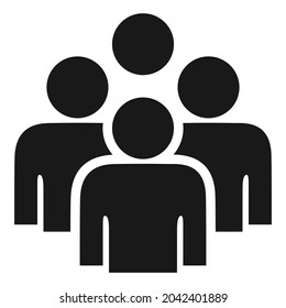 People group vector icon isolated on white background, team symbol