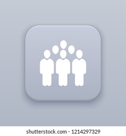 People Groups button, best vector on a gray background
