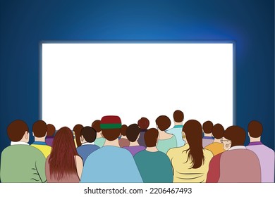 People groups in conference hall