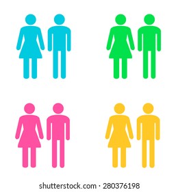 People, groups of people, different colors, he, she, two girls, two boys, boy girl boy girl boy girl. templates