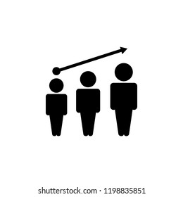 People, growing knowledge icon. Element of training, seminar. Premium quality graphic design icon. Signs and symbols collection icon for websites, web design, mobile app on white background