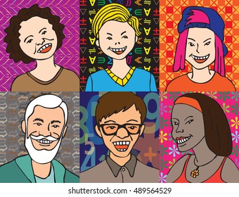 people, hand drawn
