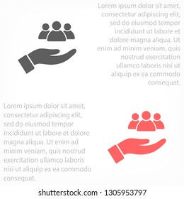 People in the hand icon