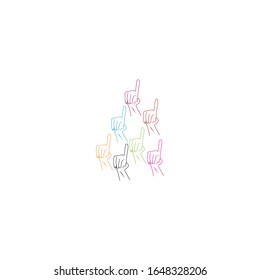 People hand protest logo vector template