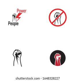 Vektorillustration mit dem Protest