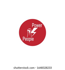 People hand protest logo vector template