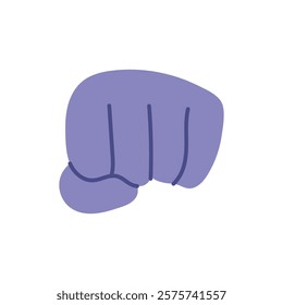 People hand punch cartoon flat