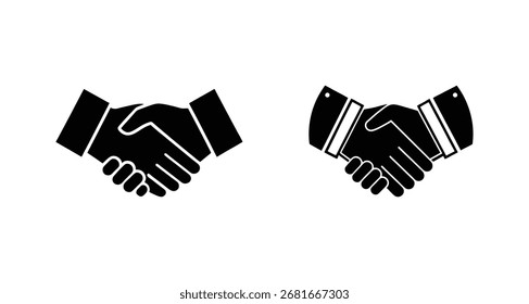 People hand shake icon vector.